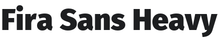 Fira Sans Heavy Font Preview