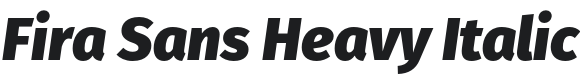 Fira Sans Heavy Italic Font Preview