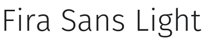 Fira Sans Light Font Preview