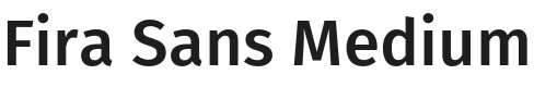 Fira Sans Medium Font Preview