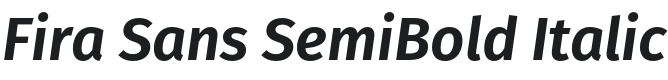 Fira Sans SemiBold Italic Font Preview