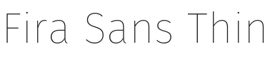 Fira Sans Thin Font Preview