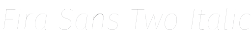 Fira Sans Two Italic Font Preview