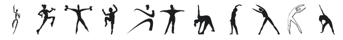 Fitness Silhouettes Font Preview