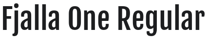 Fjalla One Font Preview