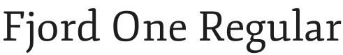 Fjord One Font Preview