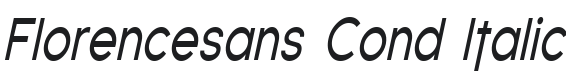 Florencesans Cond Italic Font Preview