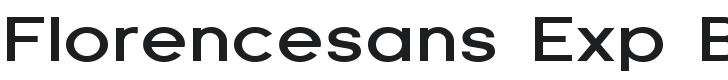 Florencesans Exp Bold Font Preview