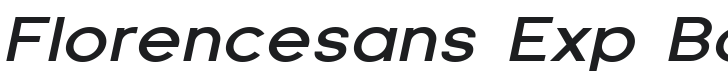 Florencesans Exp Bold Italic Font Preview