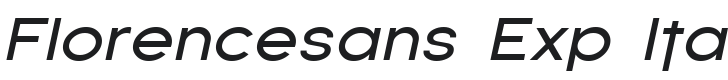 Florencesans Exp Italic Font Preview