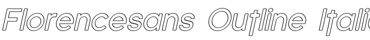 Florencesans Outline Italic Font Preview