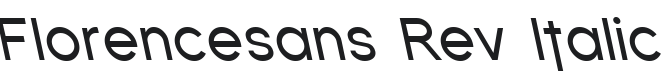Florencesans Rev Italic Font Preview