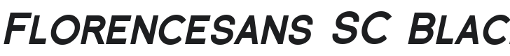 Florencesans SC Black Italic Font Preview
