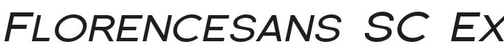 Florencesans SC Exp Italic Font Preview