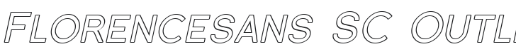 Florencesans SC Outline Italic Font Preview