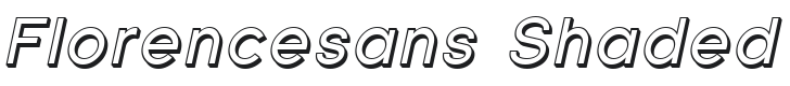 Florencesans Shaded Italic Font Preview