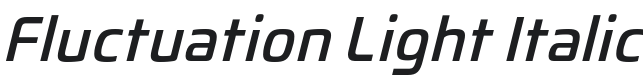 Fluctuation Light Italic Font Preview