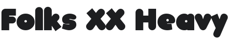 Folks XX Heavy Font Preview