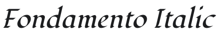 Fondamento-Italic Font Preview