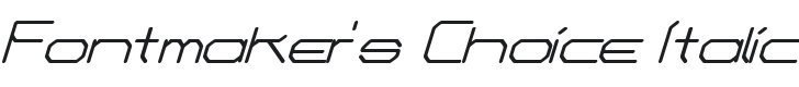 Fontmaker's Choice Italic Font Preview