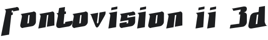 Fontovision II 3D Font Preview