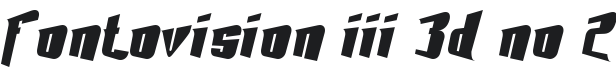 Fontovision III 3D no 2 Font Preview