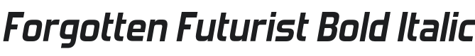 Forgotten Futurist Bold Italic Font Preview