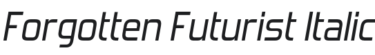 Forgotten Futurist Italic Font Preview