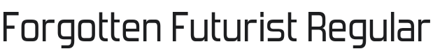 Forgotten Futurist Font Preview