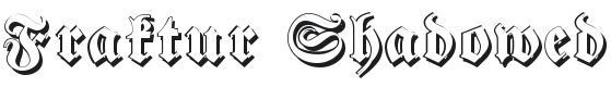 Fraktur Shadowed Font Preview