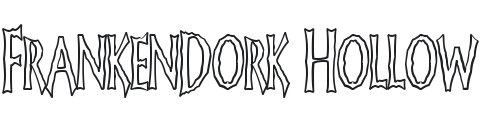 FrankenDork Hollow Font Preview