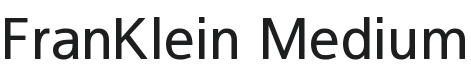 FranKlein Medium Font Preview