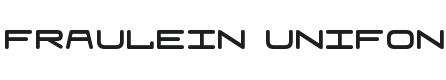 Fraulein Unifon Font Preview