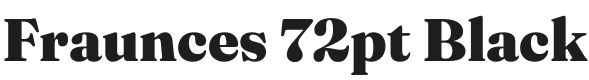Fraunces 72pt Black Font Preview