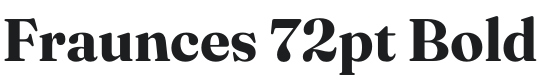 Fraunces 72pt Bold Font Preview