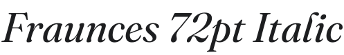 Fraunces 72pt Italic Font Preview