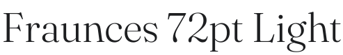 Fraunces 72pt Light Font Preview