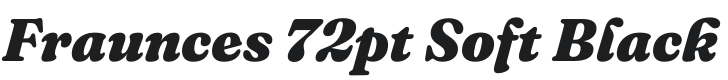 Fraunces 72pt Soft Black Italic Font Preview