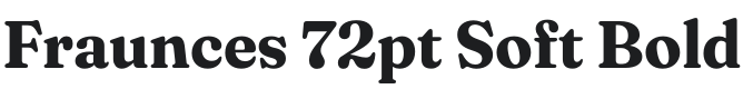 Fraunces 72pt Soft Bold Font Preview