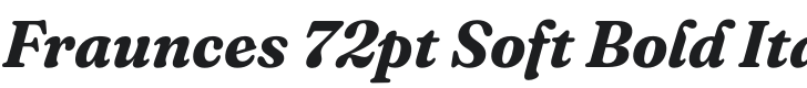 Fraunces 72pt Soft Bold Italic Font Preview