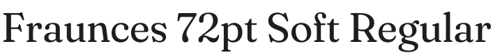 Fraunces 72pt Soft Regular Font Preview