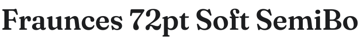 Fraunces 72pt Soft SemiBold Font Preview
