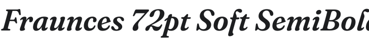 Fraunces 72pt Soft SemiBold Italic Font Preview