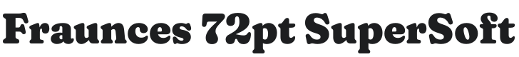 Fraunces 72pt SuperSoft Black Font Preview