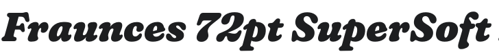 Fraunces 72pt SuperSoft Black Italic Font Preview