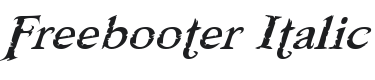 Freebooter Italic Font Preview