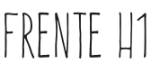 Frente H1 Font Preview