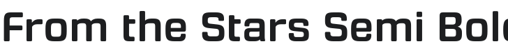From the Stars Font Preview