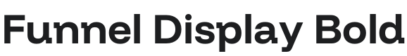 Funnel Display Bold Font Preview