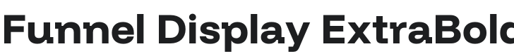 Funnel Display ExtraBold Font Preview